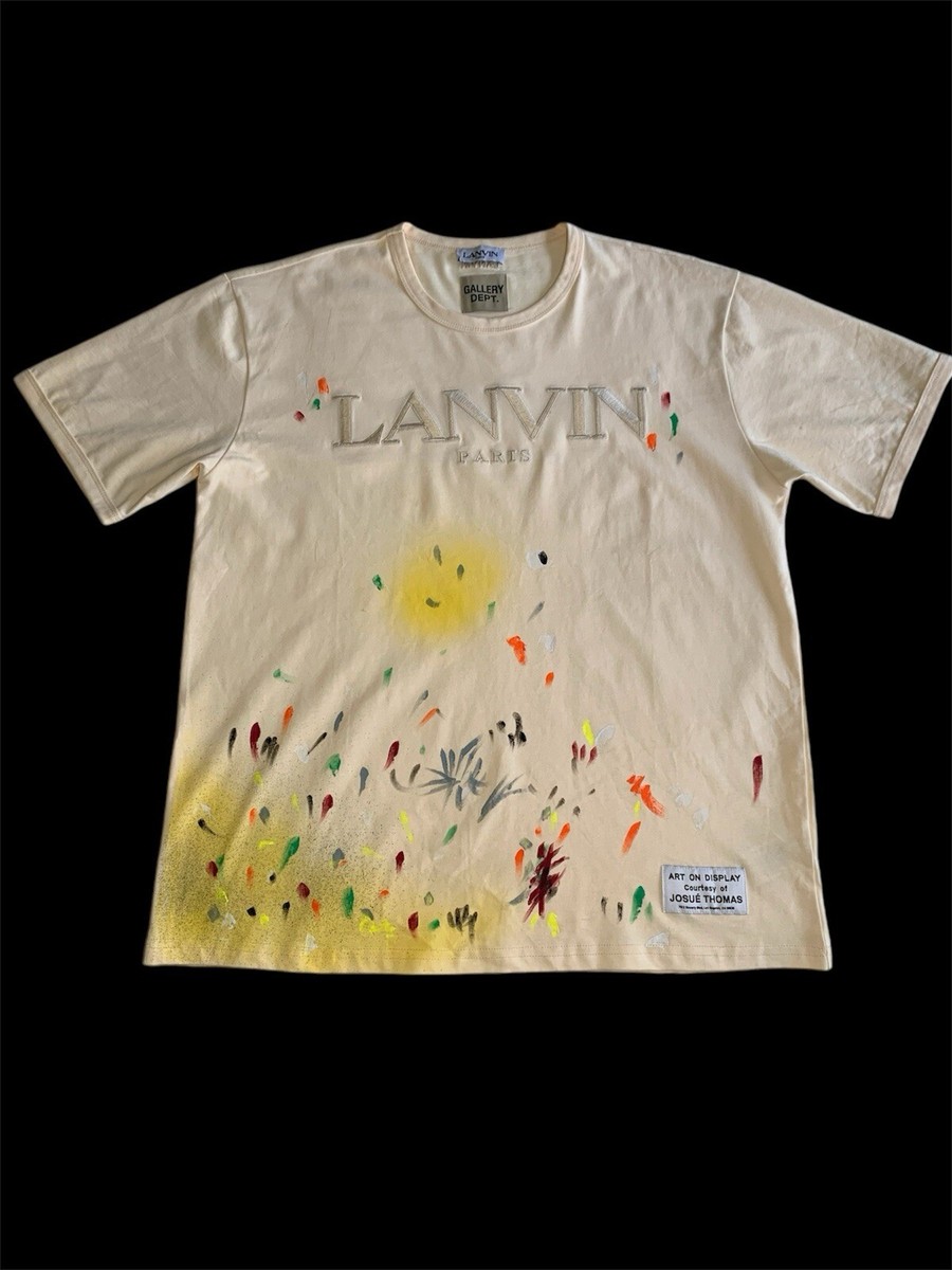 Gallery Dept x Lanvin T-shirt Painted Splatter Logo Size M Made In  