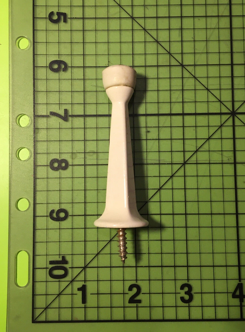 White Metal Doorstop Household Hardware, keeps knob from hitting wall