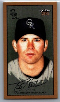 TODD HELTON 2003 Topps 205 Polar Bear MINI Baseball Card #30 Colorado Rockies