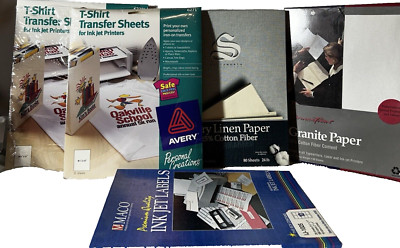 2 Avery 6271 Sheets T Shirt Transfers for Ink Jet Printer-Labels-Linen Paper