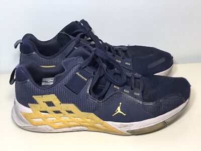 Nike Mens Jordan Alpha 360 TR Michigan Blue Yellow Running Sneakers Size 11.5