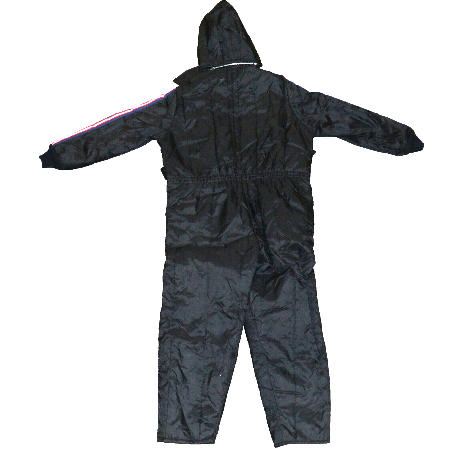 Vtg Hooded Snowmobile Suit Belted Ski Blue Men's Size XLarge Insulated