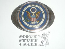 United States of America Silver Plate Belt Buckle, New in Bag