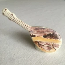 String Instrument Small Decorative Object Figurine Mandolin Oud Signed By Artist