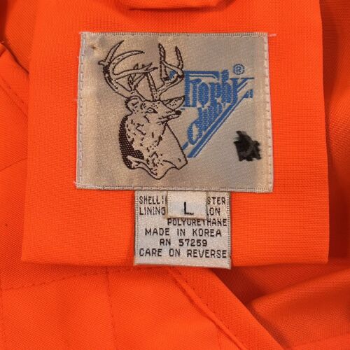TROPHY CLUB Neon Orange Hunting Vest Bird Game Bag Padded Shoulder Mens LARGE - Picture 3 of 20