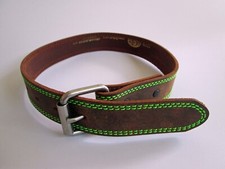 3D Belt Boys Brown Oiled Leather Western Overlay Kids 1198 Size 20 Youth USA