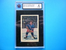 1952/53 PARKHURST NHL HOCKEY CARD #21 ALLAN STANLEY KSA 4 VG/EX PARKIE GL