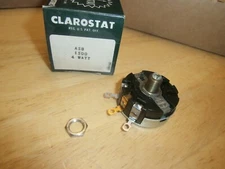 CLAROSTAT A58-1500 OHM 4WATT WIREWOUND POTENTIOMETER LINEAR,NOS/NIB