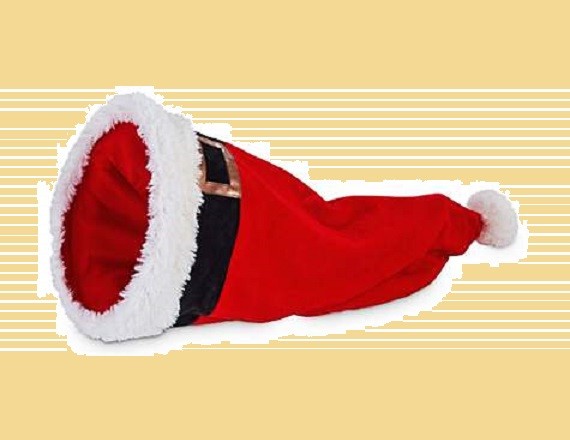 Petco Time For Joy Crinkle Sack Santa Hat Cat Toy New Holiday Tail
