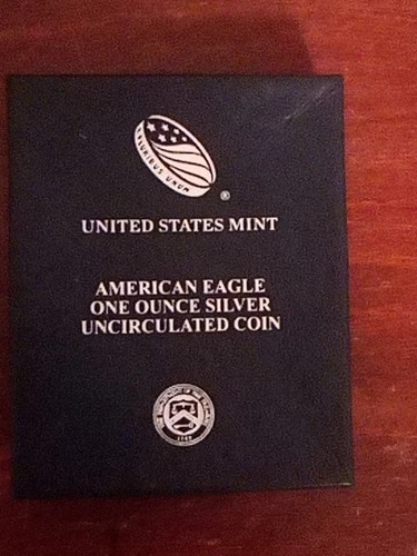 2017-W American Eagle Silver uncirculated Dollar in original Mint box with COA