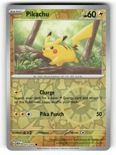 Pikachu quasi nuovo 025/165 Reverse Holo 151 Pokemon comune