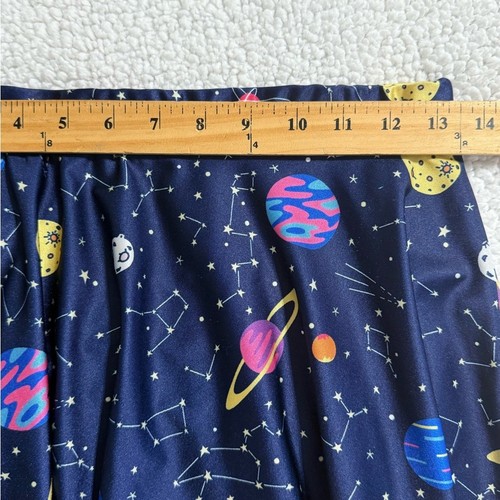 HDE Damen Gr. Medium Midi Knielanger Skaterrock mit Taschen Solaranlage - Bild 7 von 12