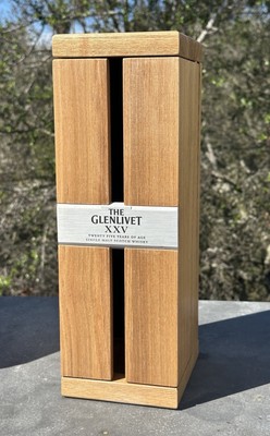 Glenlivet Scotch Whisky XXV 25 Year Wooden Box