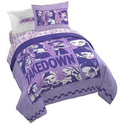 Stylish Kids Comforter Set - Purple Cartoon Pattern