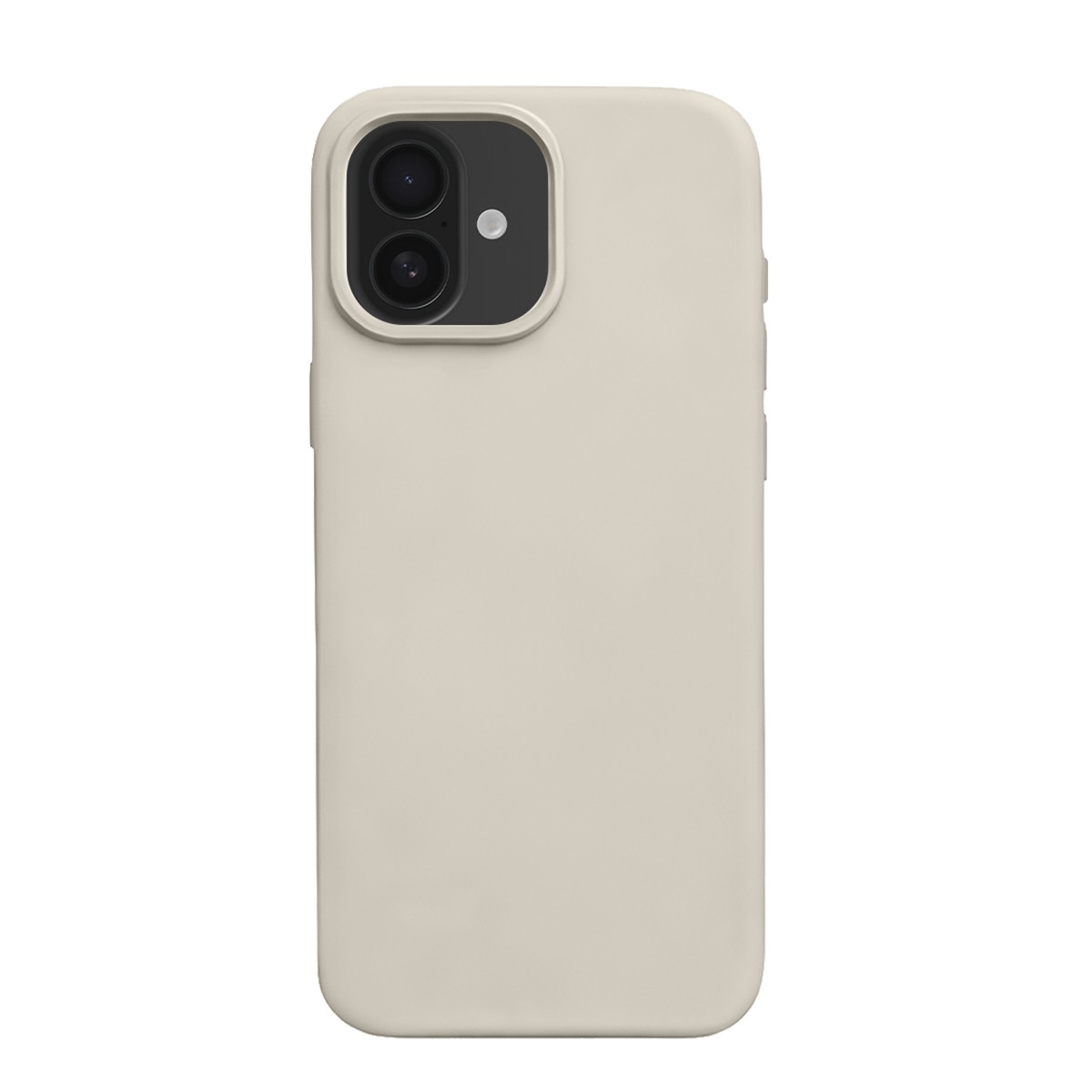 Coque fine iPhone 16 Plus SolidX beige pour charger sans fil au bureau