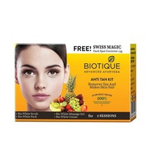 Biotique Bio Anti Tan Kit élimine le bronzage et rend la peau équitable, 75 g