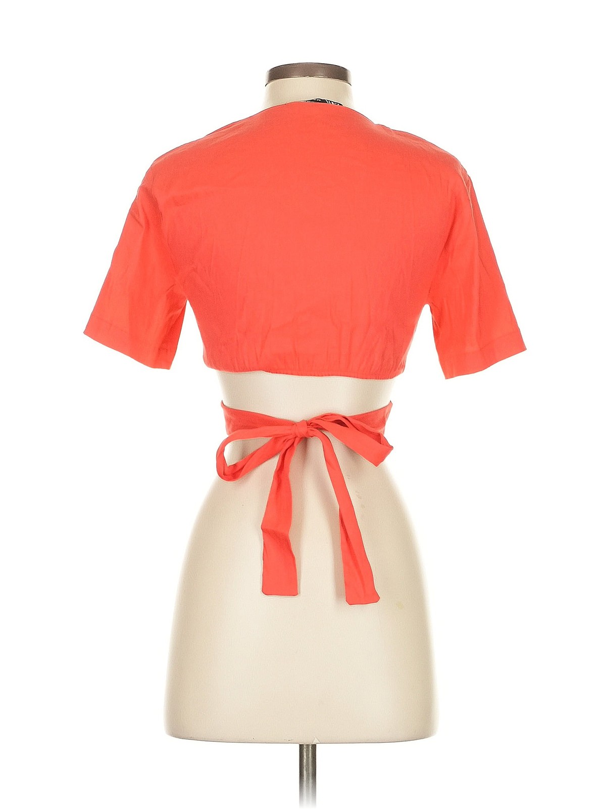Zara Women Orange Short Sleeve Top XS thumbnail 2
