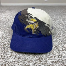 Vintage Minnesota Vikings Hat Cap Snap Back Mens NFL Splash Logo Athletic 90s