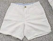 Janie and Jack Boys Ligh White Shorts Adjustable Waist Cotton Linen Dress Sz 14