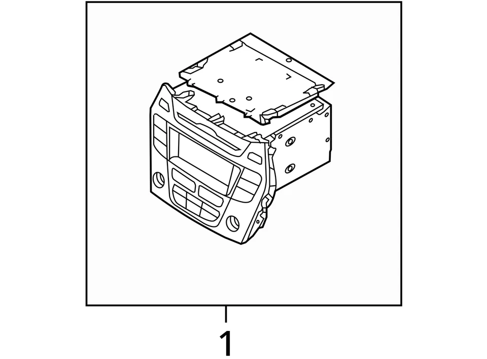 Радиоприемник проигрыватель компакт-дисков 2017–2018 Hyundai Santa Fe AM FM TNHCD - Изображение 4 из 4