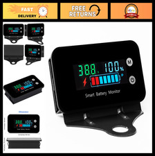 Waterproof Battery Monitor 7-100V Digital Display Tester with Buzzer Alarm  Tem