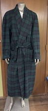 60 s VTG Pendleton Navy Blue/Green Tartan Plaid Virgin Wool Bath Robe SZ Lg
