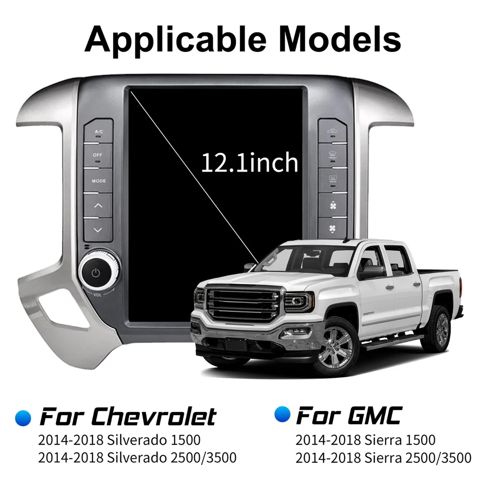 GEN 4 GEN 5 Car Stereo Radio Carplay for Chevrolet Silverado GM Sierra 2014-2019 Foto 2 de 4