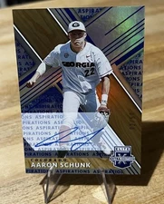 Aaron Schunk /50 ASPIRATIONS BLUE SP PROSPECT AUTO 2019 Elite Extra Autograph 