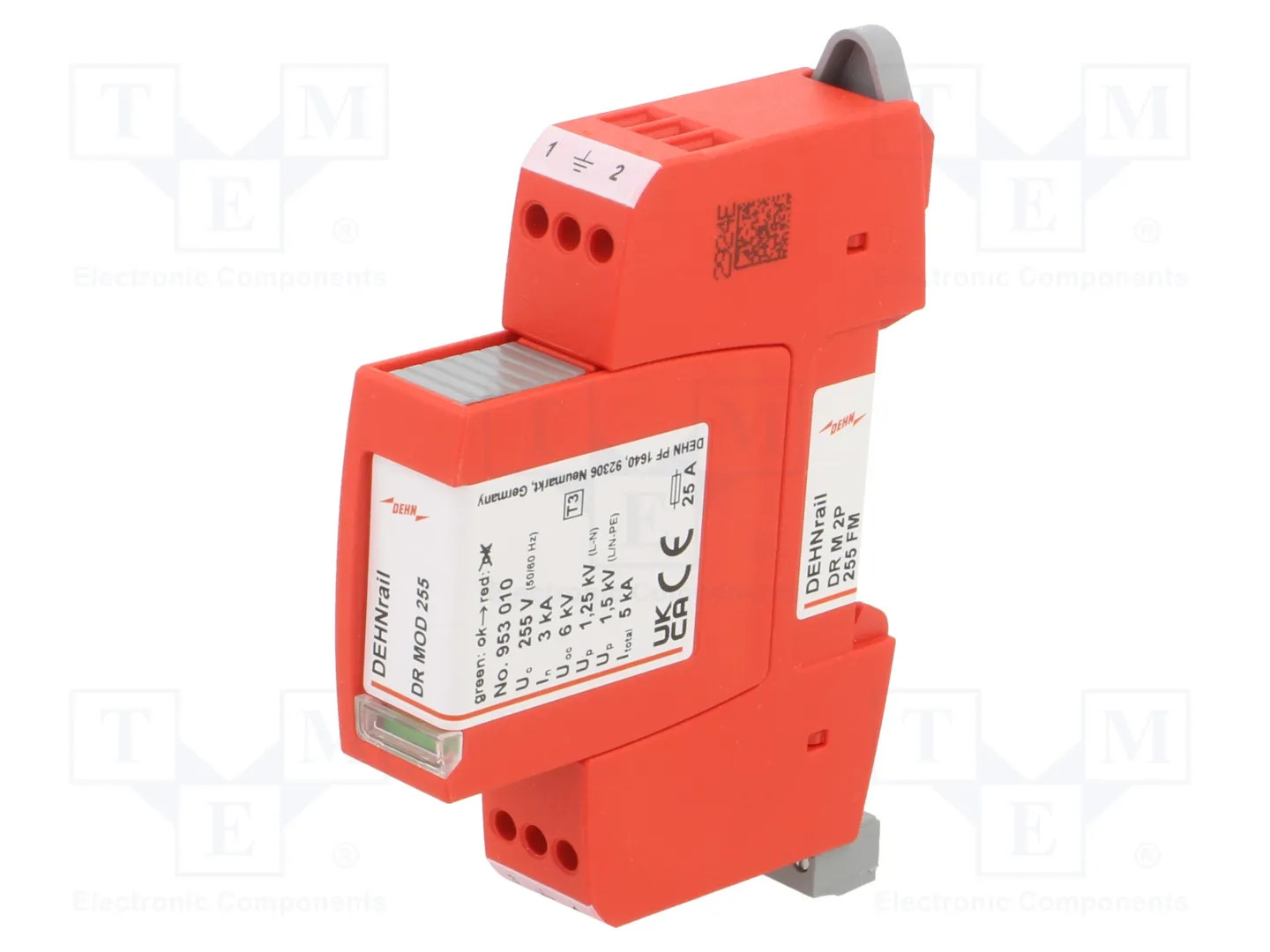 Dehn 953205 Dr M 2P 255 Fm Scaricatore Di Sovratensioni Protezione Da Sovratensioni Per: Armadi Di Distribuzione 5 Ka 1 Pz. - Immagine 4
