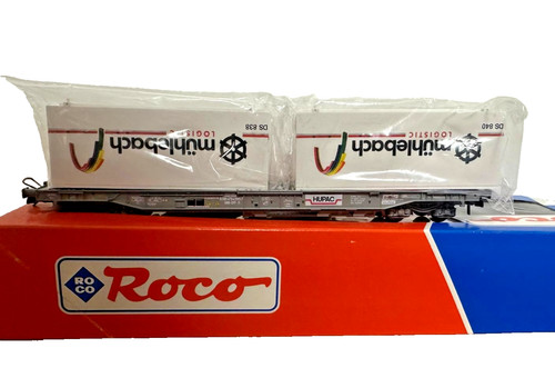 Roco H0 46578, Containerwagen, Originalverpackung | Zustand: Neu: Sonstige (siehe Artikelbeschreibung)