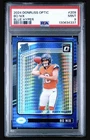 2024 Donruss Optic Bo Nix RC Blue Hyper #209 Denver Broncos PSA 9