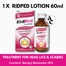 NEW 1 Box RidPed Lotion Benzyl Benzoate 25 60ml EXP 12/27 FREE SHIPPING