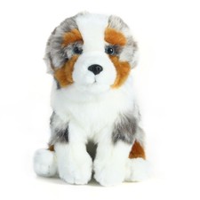 Pugsly Pug Plush Stuffed Animal Puppy Dog, 12 inches Australian Shepherd 