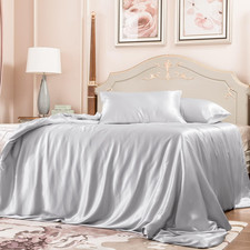 100 Mulberry Silk Duvet Cover Set 3Pcs King, 23 Momme Grade 6A  Firmly Stitch