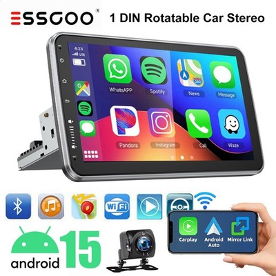 10.1'' Rotatable Car Stereo Radio Wireless Apple CarPlay IPS Head Unit CAM & MIC
