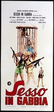 CINEMA-locandina SESSO IN GABBIA brown, collins, grier, HILL