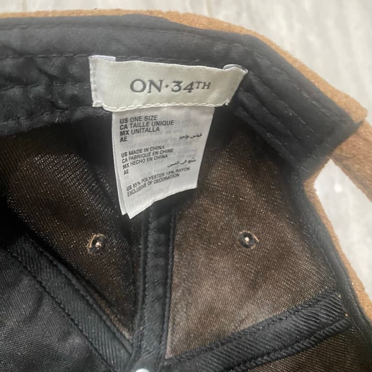 On 34th Classic Solid Brown Baseball Hat Women's … - image 5