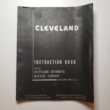 Cleveland Automatic Machine Company Manuale Istruzioni Modello A Strumento Vintage 
