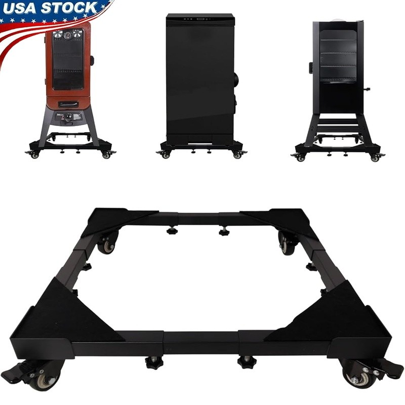 Heavy Duty Adjustable Smoker Stand Universal Rolling Base El