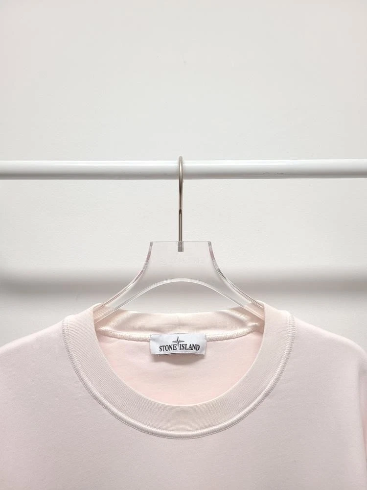 Felpa Stone Island rosa chiaro 13° anniversario patch logo 22SS 129185266