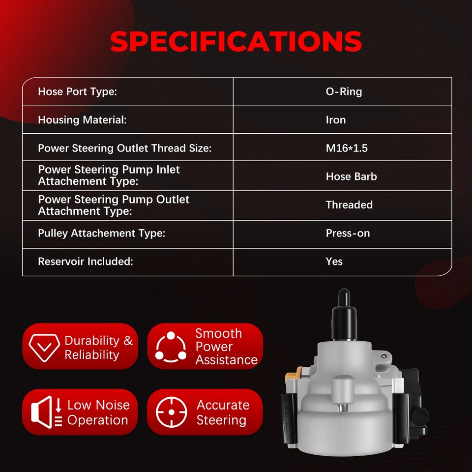 Bomba de dirección asistida con depósito para Chevrolet Camaro Pontiac Firebird 98-02 5,7 L Foto 3 de 4