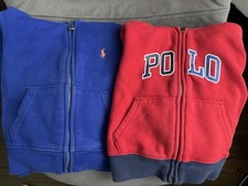 Polo Ralph Lauren Toddler Boys Zip Up Hoodies Sweatshirts Size 2T Set Of 2