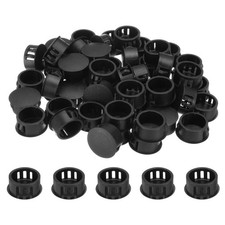 100pcs Nylon Hole Plugs, 5/7" Round Drill Screw Hole Plugs Covers, Black