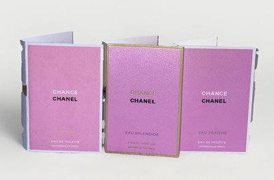 3 Piece Set CHANEL CHANCE Perfume Collection Sample Vials Spray