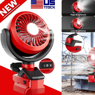 #ad #ad Fan For Milwaukee 18v Battery For M18 18V Battery Portable Fan Jobsite Fan $20.99