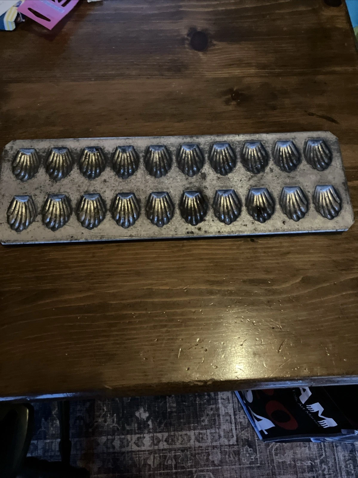 VINTAGE FRENCH MADELEINE cake tart tins moulds mini molds pans shape Rare 20