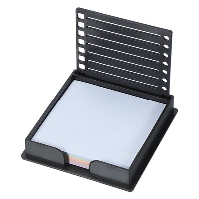 1 Set 3x3'' Memo Pads Holder with Template, with 100pcs Notepaper, Black
