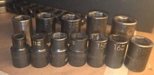 Matco Tools - lot of (12) 1/2” Drive Sockets CP M6A Series - NOT COMPLETE SET!