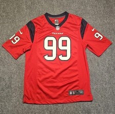 Texans J.J. Watt 99 NFL Nike On Field Jersey Size M Red and Navy