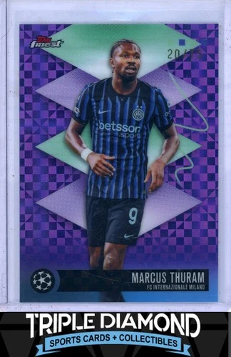 2025-26 Topps Finest UCC Marcus Thuram Rare Purple Checkerboard #20/75 W655